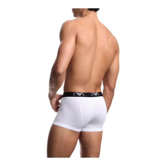 Emporio Armani Ανδρικό Boxer Bold Eagle Logo Waistband - Τριπλό Πακέτο, Χρώμα Λευκό-Μπλε-Μαύρο 3