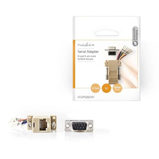 Αντάπτορας D-Sub 9pin αρσ. - RJ45 8pin (8P8C) θηλ.