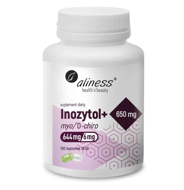 ALINESS Inozytol myo/D-chiro, 650mg + B6 – dietary supplement – 100 capsules