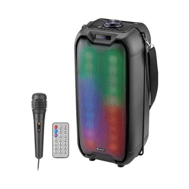 Tracer Portable Karaoke Speaker Tower LED TWS BT Black (TRAGLO46925)