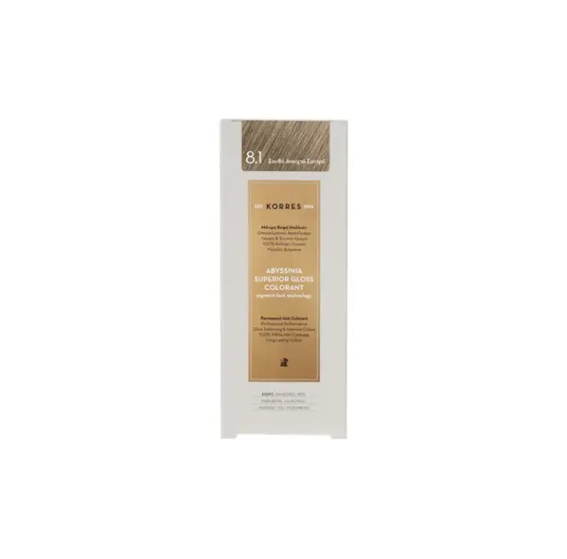 KORRES Abyssinia Superior Gloss Colorant Ξανθό Ανοιχτό Σαντρέ 8.1 50ml 2