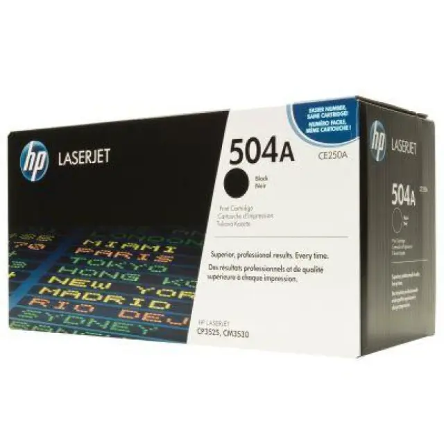 HP 504A Γνήσιο Toner Laser Εκτυπωτή Μαύρο 5000 Σελίδων (CE250A)