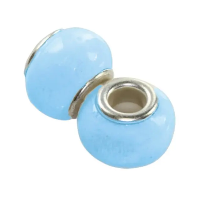 Χάντρα Modular Turquoise 12.5x10mm - 5τεμ