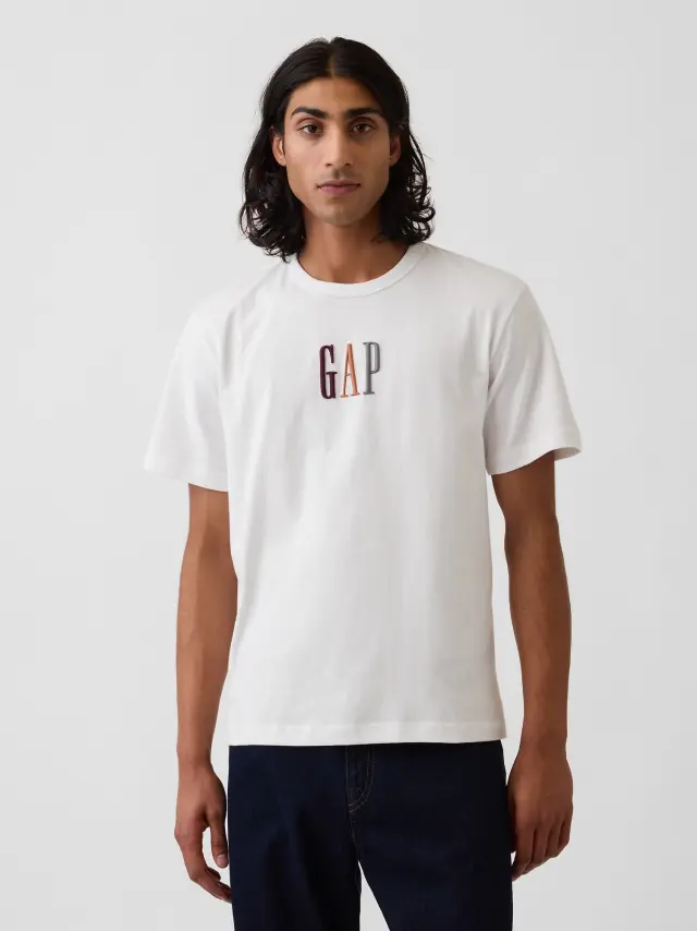 Ανδρική Μπλούζα με Gap Λογότυπο FRESH WHITE