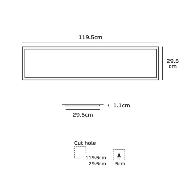Slim Led Panel 120x30 40W 6000K 4.000lm λευκό Άσπρο 2