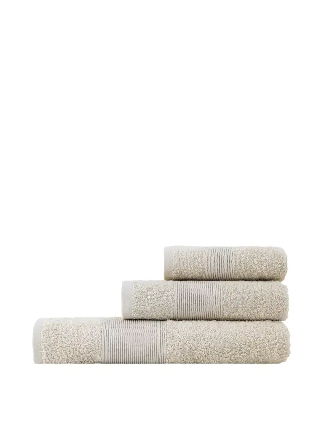 Σετ πετσέτες 3ων τεμαχίων Oasis Σετ 3 τεμαχίων Beige