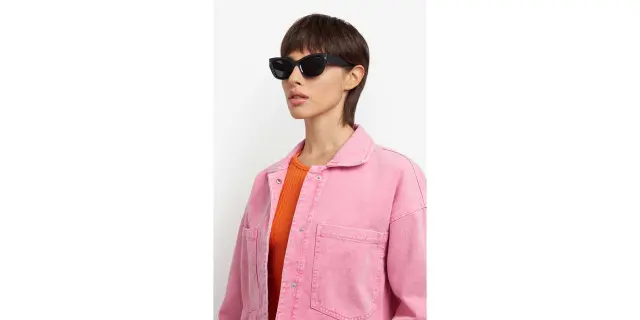 Polaroid Γυναικεία Γυαλιά Ηλίου με Μαύρο Κοκκάλινο Σκελετό και Μαύρο Φακό PLD6237/S/X 807/M9 2