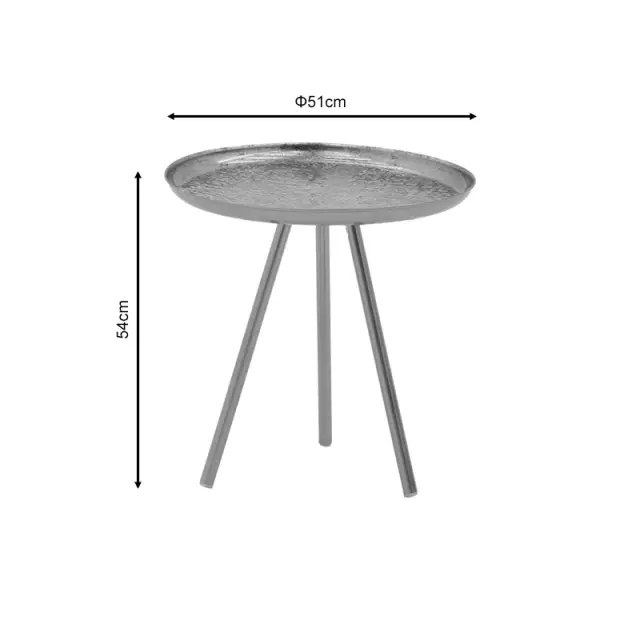 Βοηθητικό τραπέζι Jacksie Inart γκρι-χρυσό μέταλλο Φ41x43.5εκ 3