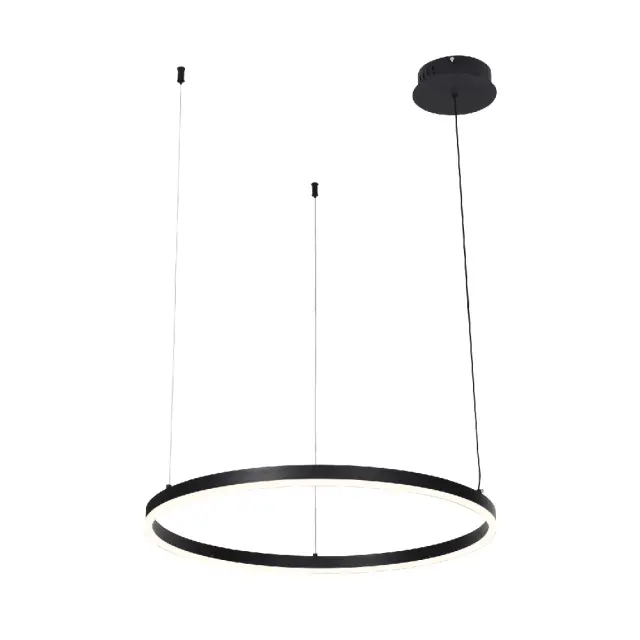 Inlight Κρεμαστό φωτιστικό LED 36W 3CCT (by switch on base) D:80cm (6095-AB-Black) 2