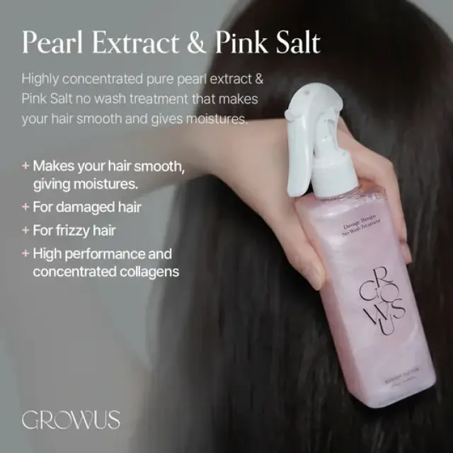 Growus Damage Therapy No-wash Treatment Ex Due Rose Θεραπεία Μαλλιών Χωρίς Ξέβγαλμα 250ml 2