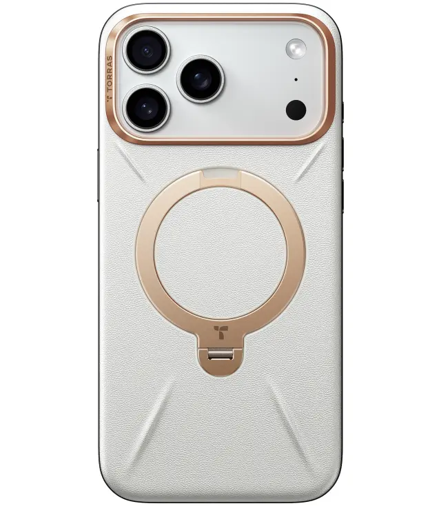 Torras Ostand Q3 Vegskin, pearl gray - iPhone 17 Pro Max 2