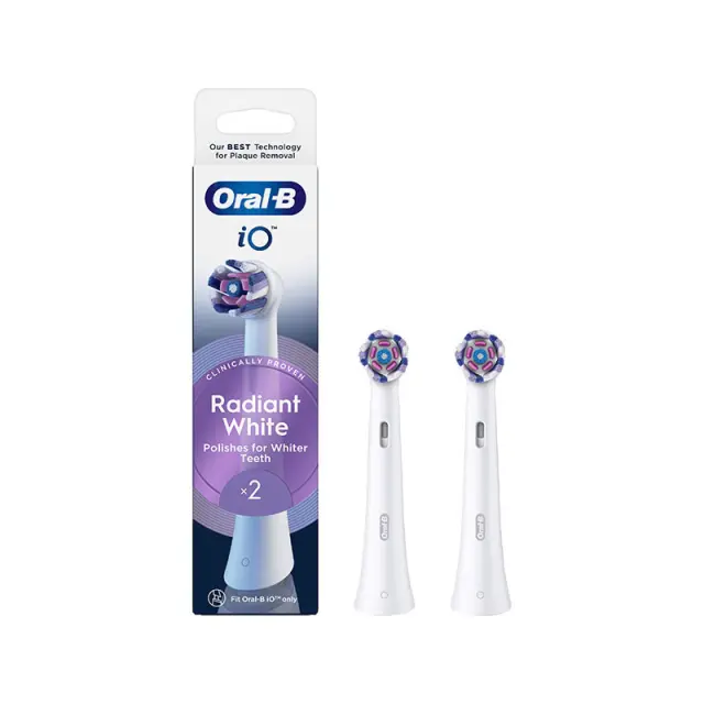 OralB Ανταλλακτικές Κεφαλές iO Radiant White 2τεμ