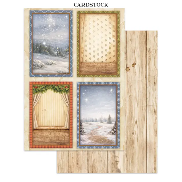 Junk journal Focus Point (cut-outs, backgrounds), Silent Night 3