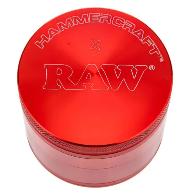 Hammercraft X RAW Grinder Τρίφτης Αλουμινίου Medium 56mm - 4 Parts Red 2