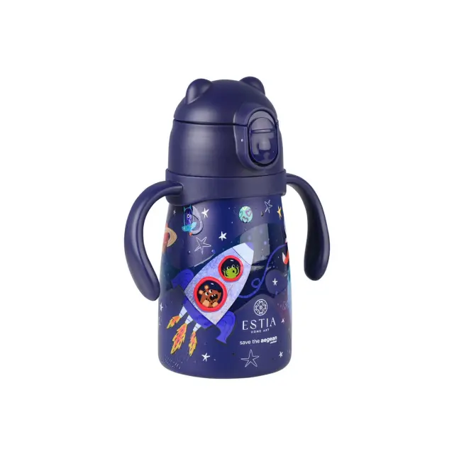 Estia Bubble Bottle Save The Aegean Παιδικό Παγούρι Θερμός Ανοξείδωτο με Pop-Up Καπάκι Non Spill Solar Jump 300ml 2