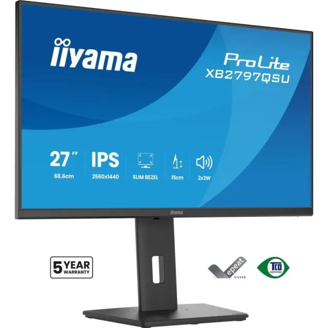 iiyama ProLite XB2797QSU-B1 computer monitor 68.6 cm (27") 2560 x 1440 pixels Quad HD LED Black