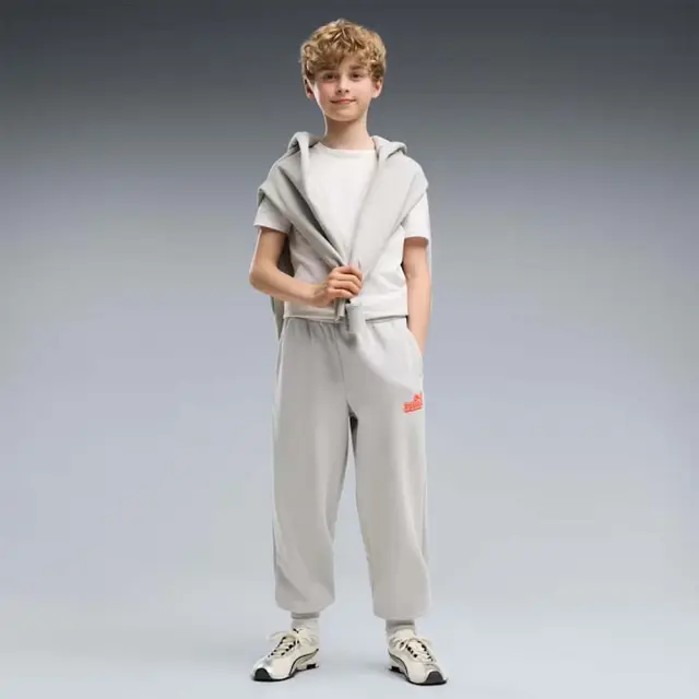 Puma Boy's Essentials Logo Lab Relaxed Sweatpants Γκρι 694675-63 (Puma) 3