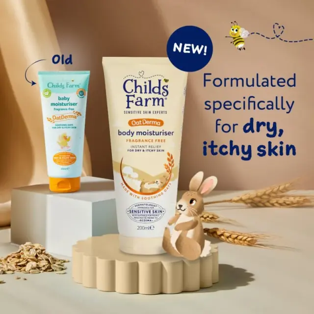 Childs Farm OatDerma Body Moisturiser Ενυδατική Κρέμα Σώματος με Βρώμη χωρίς Άρωμα για Ξηρό & Ευαίσθητο Δέρμα 200ml 3