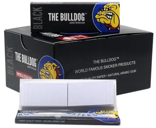 The Bulldog Χαρτάκια - Μαύρο 50φ. - 1¼ + Tips 24τεμ.