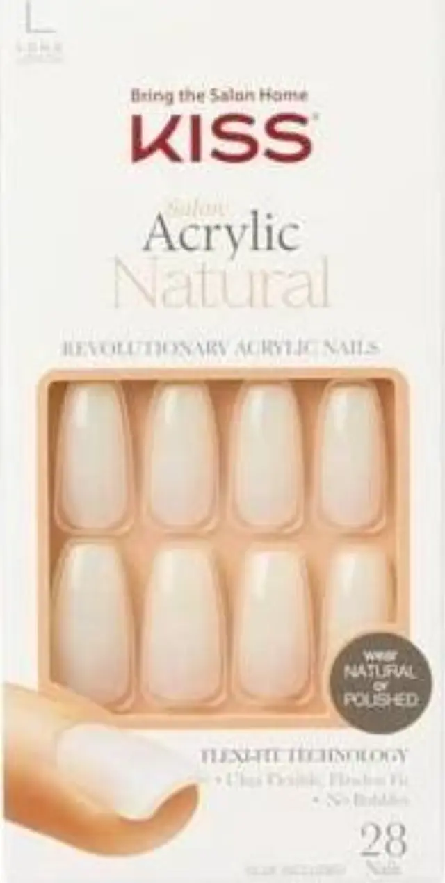 Kiss Salon Acrylic Natural Nails Strong Enough Ψεύτικα Νύχια 2g