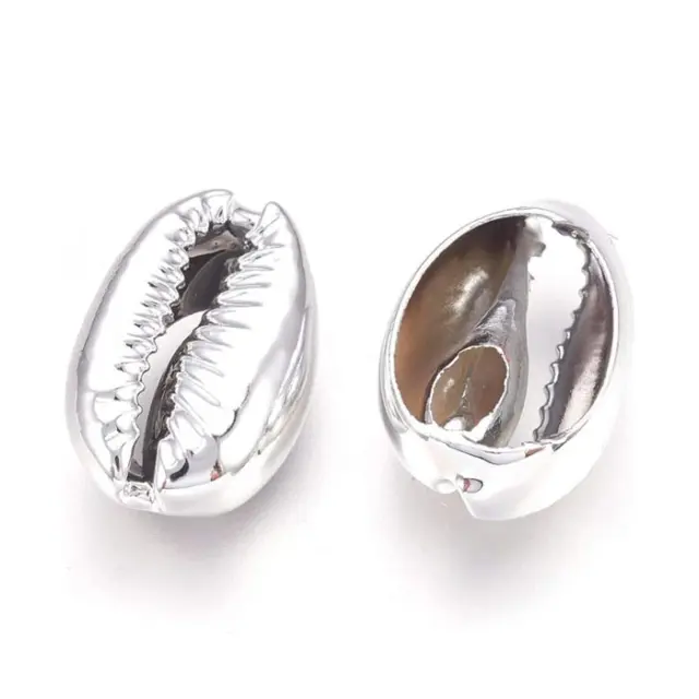 Κοχύλι Επιμεταλλωμένο (στοιχείο) Platinum ~15/25mm - 5τεμ