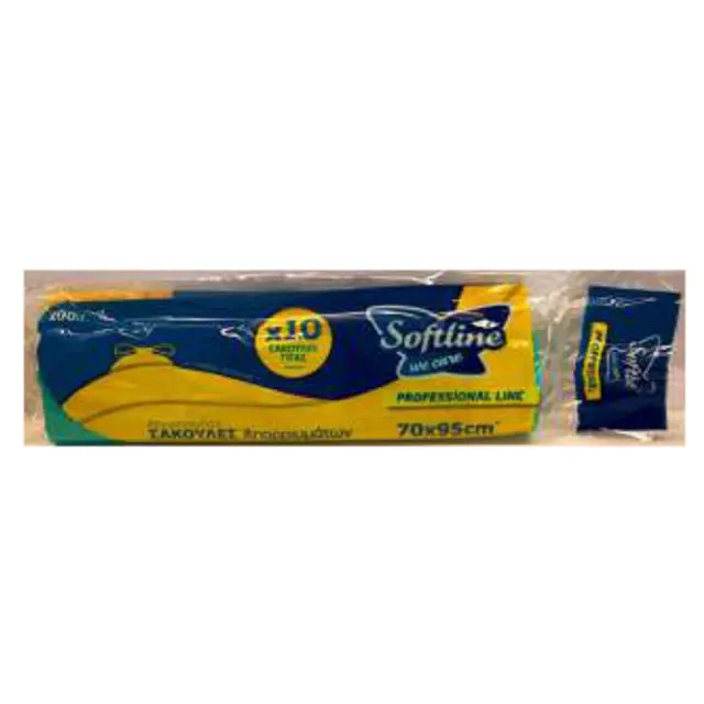 Softline Fresher Σακούλες Απορριμάτων με Κορδόνι σε Μπλε Χρώμα 70x95cm 10τμχ