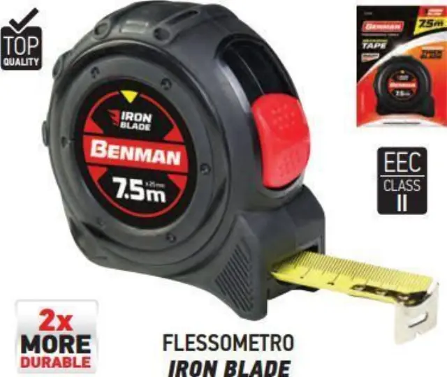 Benman 71019 - Μέτρο Ρολό Iron Blade - 7.5m * 25mm 2