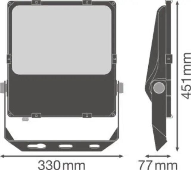 Προβολέας FLOODLIGHT PERFORMANCE ASYM 55x110 150W 3000Κ IP65 Μαύρος OSRAM LEDVANCE 2