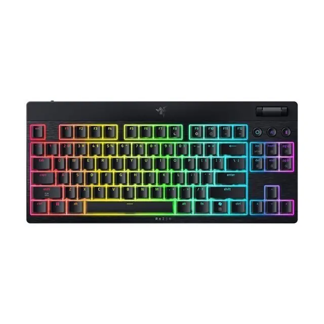 Razer Gaming Keyboard BlackWidow V4 HyperSpeed TKL Razer Green Black (RZ03-05450500-R3M1)