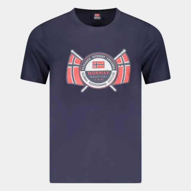 Norway Nautical School - Ανδρικό T-shirt Κοντομάνικο 856028-NAVY Μπλε Ναυτικό - 2XL