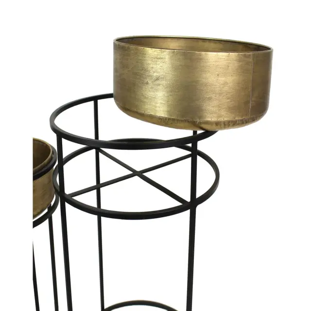 Κασπώ Χρυσό Μέταλλο 45x45x65.5cm Σετ 2Τμχ 2