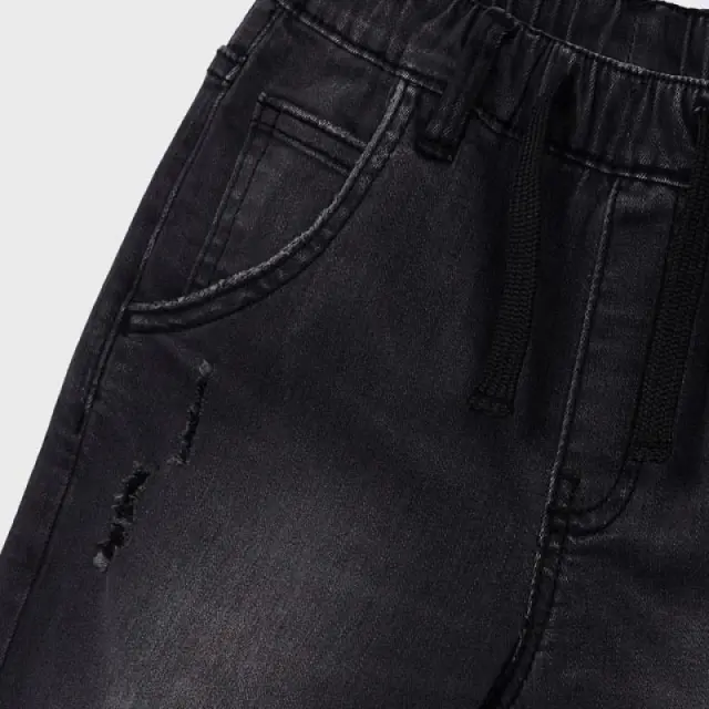 Baby 6 μηνών έως 4 ετών Παντελόνι τζιν jogger Better Cotton γκρι σκούρο 3