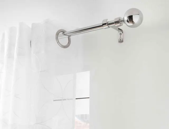 Μονό Κουρτινόξυλο Sphera Douceur d'intérieur με διάμετρο 19mm και επέκταση 120 - 210cm - Chrome 1900487