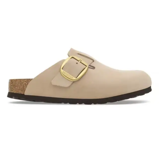 Birkenstock Σαμπώ Γυναικείο δέρμα Nubuck Μπεζ BIR/BOSTON BIG BUCKLE 1028052 SANDCAST - 39