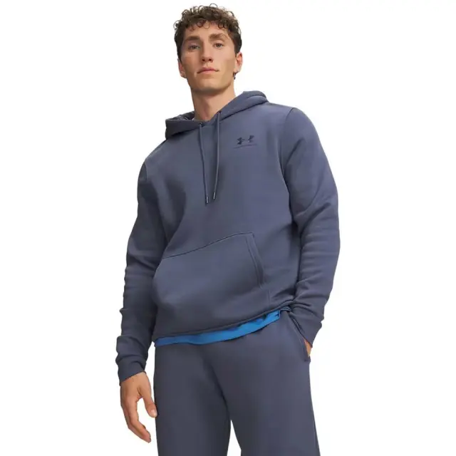 Under Armour Men's Icon Fleece Hoodie Μπλε Σκούρο 1373880-044 (Under Armour)