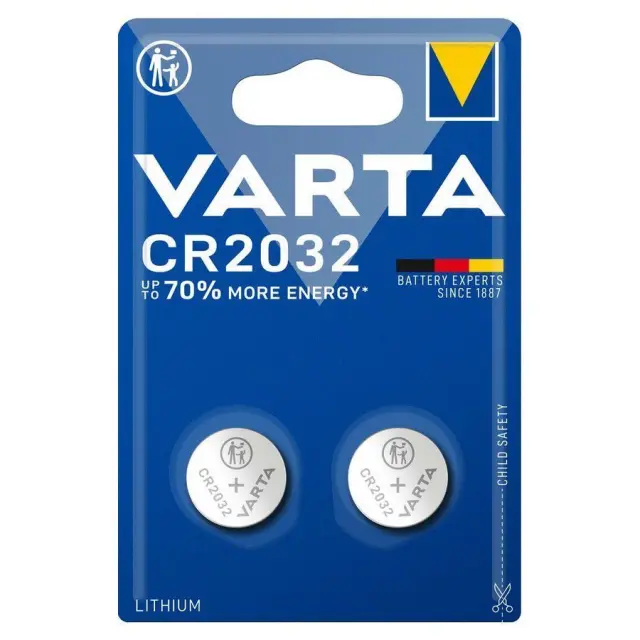 VARTA CR2032 Lithium μπαταρίες λιθίου ρολογιών 3V 2 τμχ