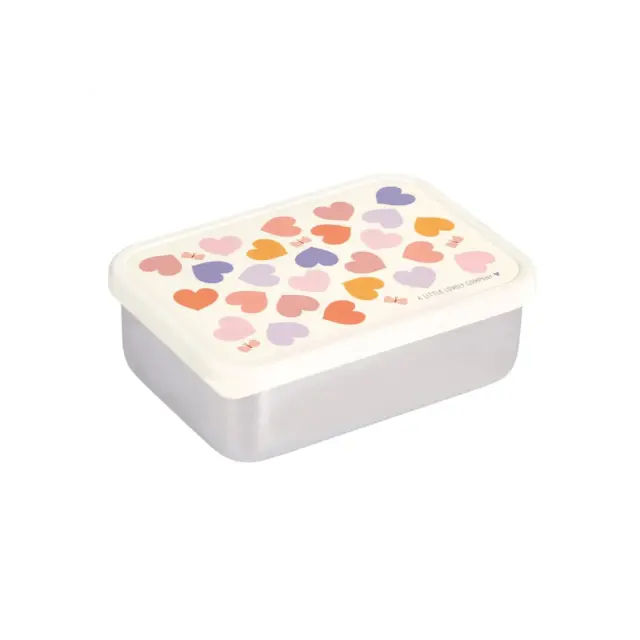 A Little Lovely Company Ανοξείδωτο Δοχείο Φαγητού Lunch Box 900ml - Hearts LBSSHE57