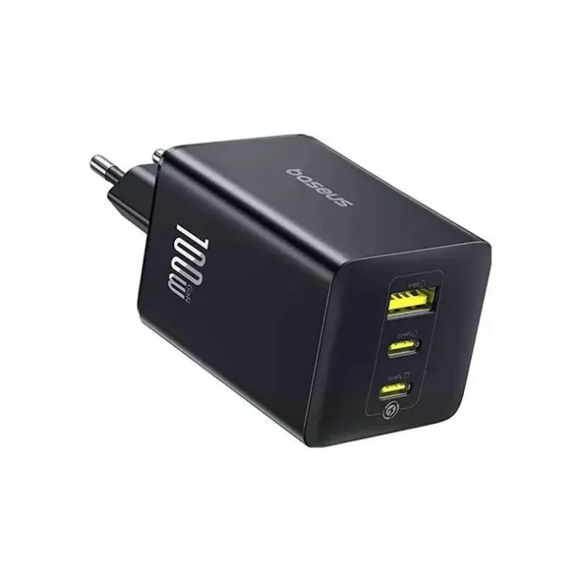 Baseus Φορτιστής EnerFill FE11 100W 2x USB-C 1x USB-A Black (P10182102123)