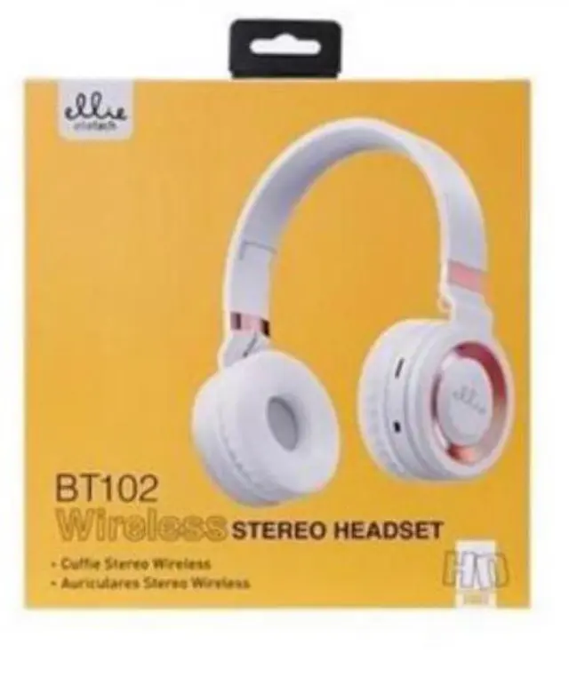Ασύρματα On-ear Ακουστικά Ellietech BT102 Άσπρα/Rose Gold