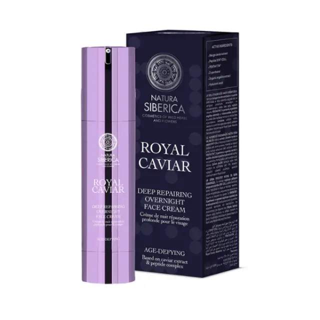 Natura Siberica Royal Caviar Deep Repairing Overnight Face Cream Κρέμα Νύχτας για Ολική Αναδόμηση, 50ml
