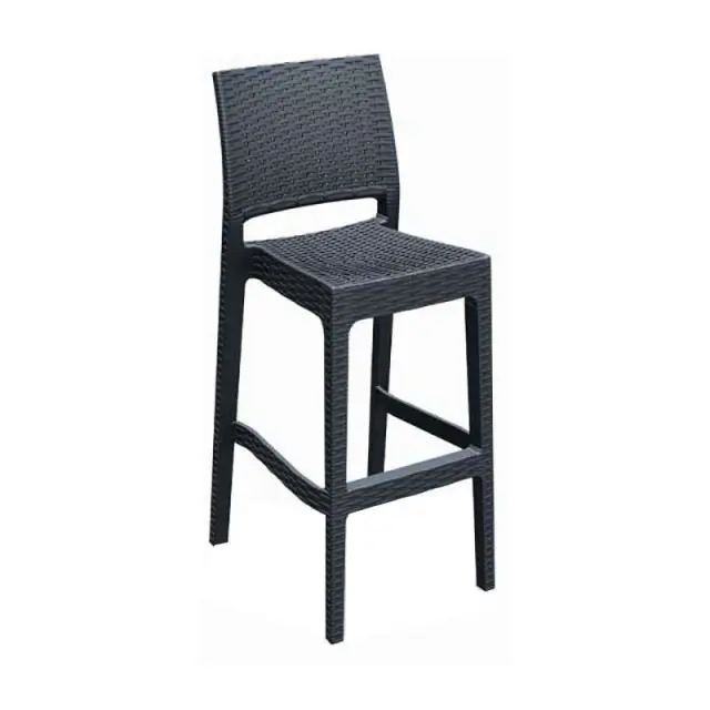 Σκαμπό Bar Στοιβαζόμενο JAMAICA Ανθρακί PP 40x51x108cm