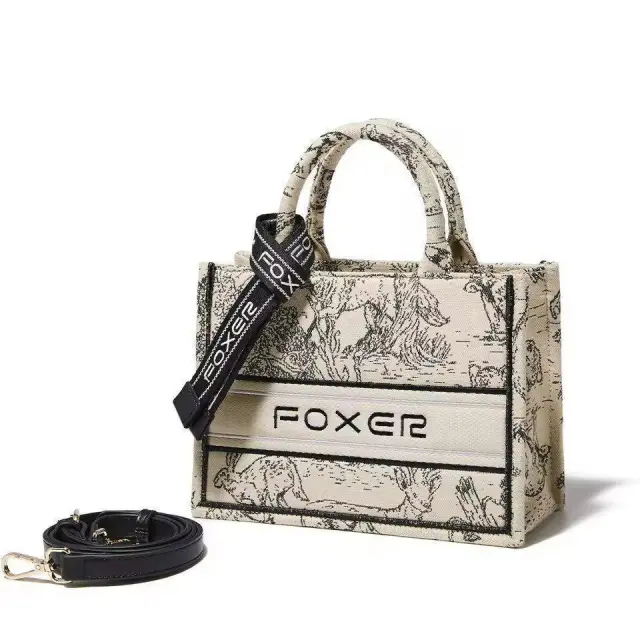 Γυναικεία Τσάντα Χειρός Foxer 9165033F black white - One Size 3