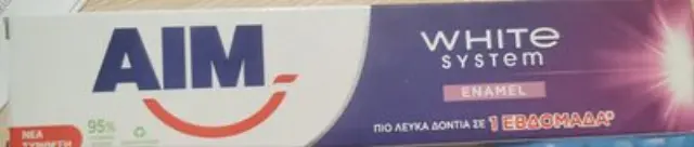 AIM Οδοντόκρεμα White System Enamel 75ml