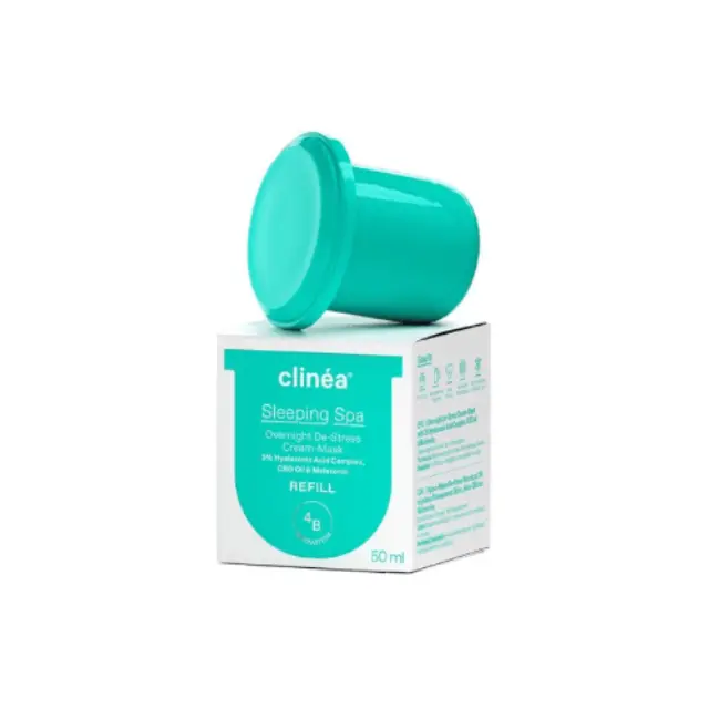 Clinea Refill Sleeping Spa Overnight De-Stress Balm Κρέμα Nυκτός για Ενυδάτωση με Υαλουρονικό Οξύ Ανταλλακτικό, 50ml