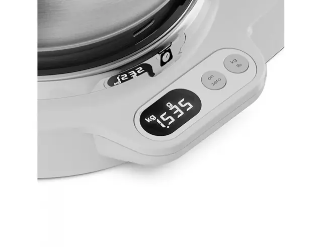 Κουζινομηχανή Kenwood Titanium Chef Baker KVC65.001WH με ενσωματωμένη ζυγαριά, ισχύ 1200W, χωρητικότητα 5L, μεταβλητή ταχύτητα και λειτουργία Pulse - White KVC65.001.WH 2