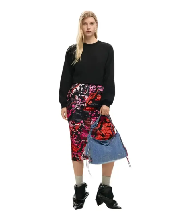 Desigual - Γυναικεία Τσάντα 'Ωμου Torio Denim Leiria 26SAXD31-5005 Μπλε 3