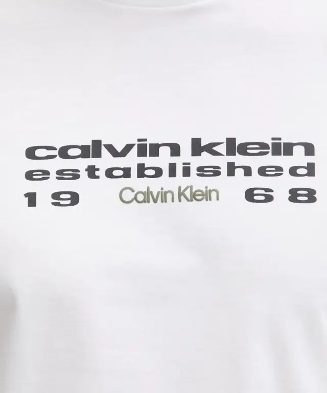 Calvin Klein - Ανδρικό T-shirt SS 30s EU Regular Fit LV04RG800G-YAF Λευκό 3