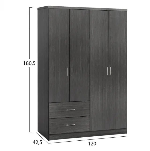 ΝΤΟΥΛΑΠΑ 4ΦΥΛΛΗ ME 2 ΣΥΡΤΑΡΙΑ FB9339.01 ZEBRANO 120Χ42,5Χ180,5εκ. 2