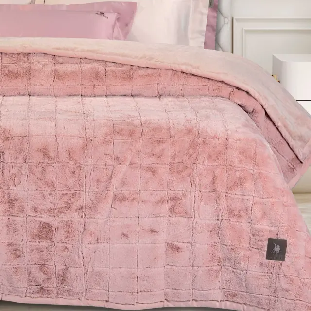 Κουβέρτα 220x240 Υπέρδιπλη 680gsm Premium Greenwich Polo Club 3499 Salmon 100% Πολυέστερ 2