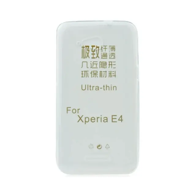 Θήκη Σιλικόνης Ultra Slim Silicone Case Για Sony Xperia E4 Διάφανη 2